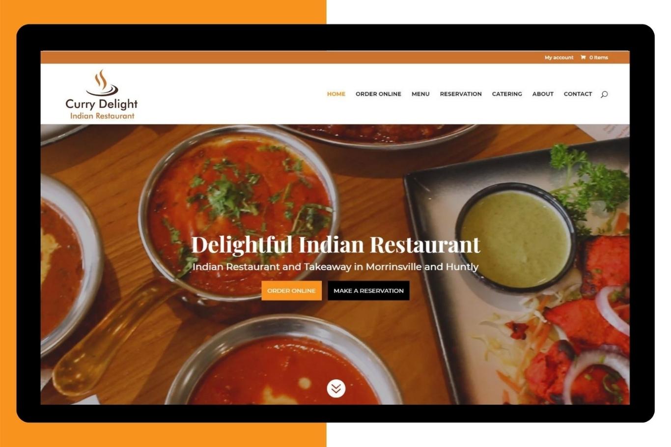 curry delight website designing cloud media