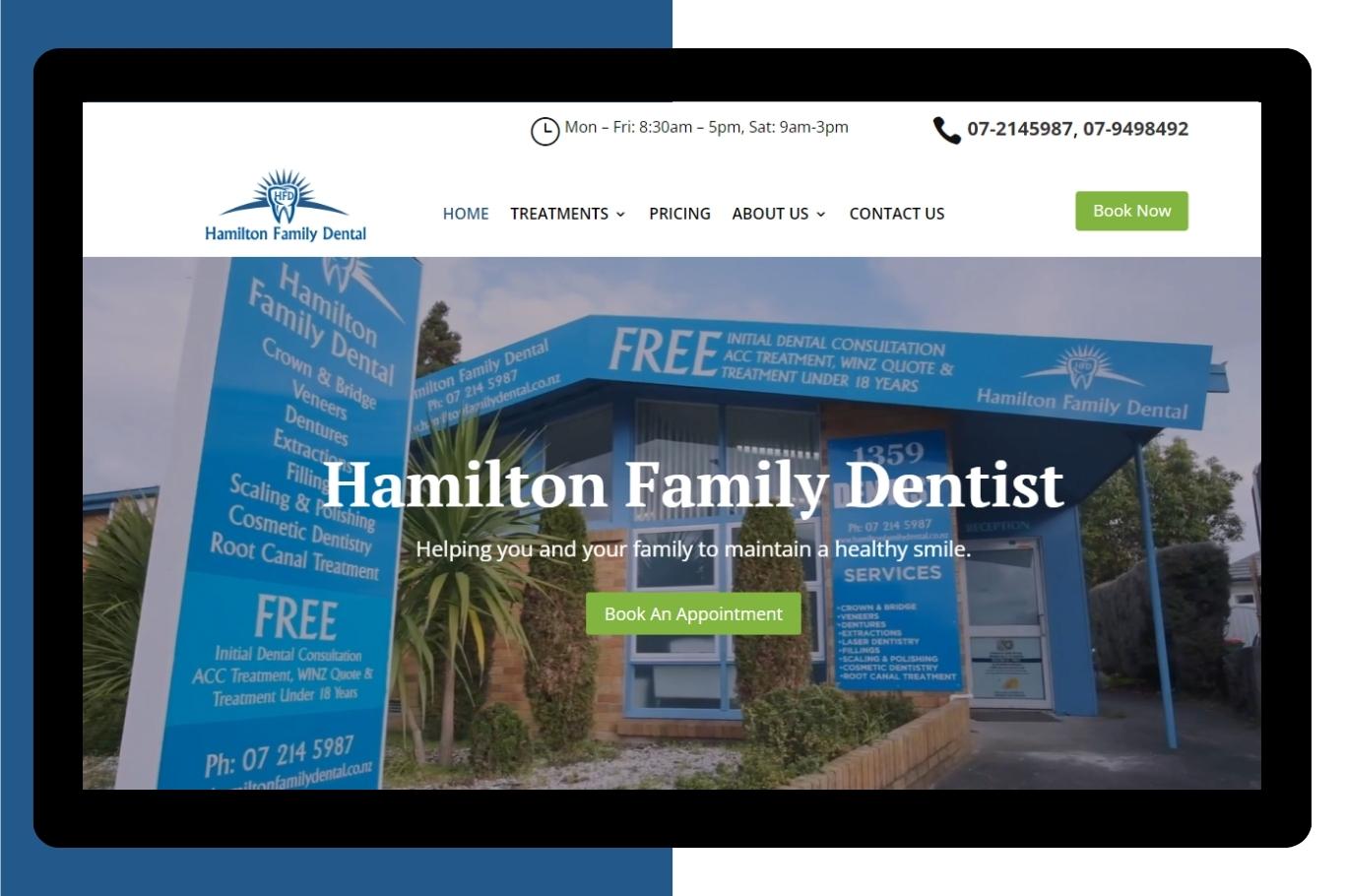 hamilton-family-dental-website-designing-cloud-media